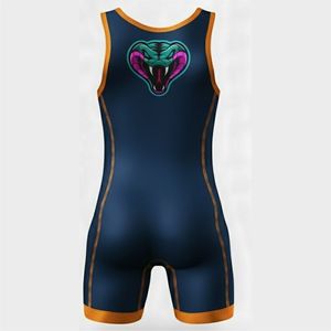 Combinaisons de lutte personnalisables de dernière génération, taille plus, polyester + élasthanne, sans bretelles, fermeture à pression, respirantes, fabriquées - Product Image 3