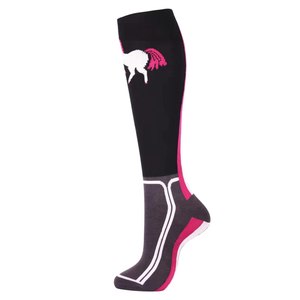 Chaussettes d'équitation sur mesure, confortables, en fil de coton peigné, chaussettes longues, bas de cheville pour l'équitation - Product Image 3