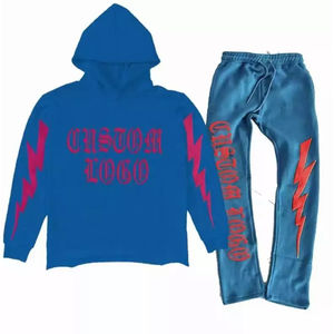 Veste de survêtement respirante à séchage rapide 100% coton avec logo personnalisé Ensemble de survêtement d'hiver imprimé soufflé OEM avec poche personnalisé grande taille - Product Image 6