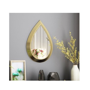 Luxury Gold Metal Iron Framed Round Wall <b>Mirror</b> Irregular Half <b>Moon</b> Geometric Decorative Bathroom Living Room <b>Mirror</b> Wall Decor - Product Image 4
