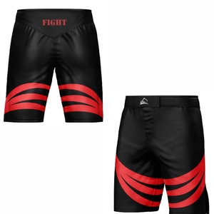 OEM and ODM Services Sublimation MMA Shorts MMA Fight Gear With zipper and Design your own printed 100 % Polyester Shorts - Product Image 3