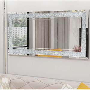 Espejo de Pared Decorativo Veneciano de Lujo, Ovalado, con Marco de Aluminio y Cristal, para Decoración Navideña del Hogar - Product Image 2