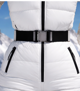 Mono de Invierno Impermeable Unisex, Traje de Nieve para Esquí, con Cremallera, Capucha de Piel, Ropa de Calle, Venta al por Mayor de Fábrica OEM - Product Image 4