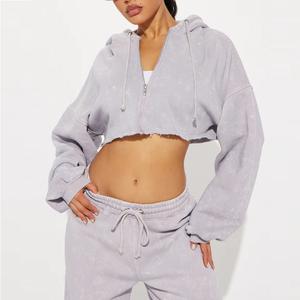 Conjunto Deportivo de Felpa Casual para Mujer, Talla Grande, 100% Algodón, con Capucha, Manga Larga y Pantalones Deportivos, Hecho en Bangladés - Product Image 3