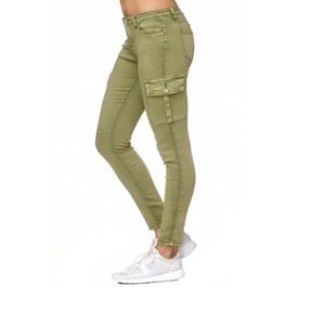 BD คาร์โก้กางเกงคาร์โก้คาร์โก้ทรงหลวมทรงตรงทึบหลายกระเป๋ามีเข็มขัดสไตล์ด้านหน้าแบนและโลโก้ป้าย - Product Image 3