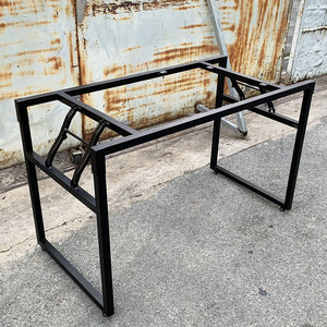 Minimalist 120x60x75cm <b>Table</b> with <b>Foldable</b> Iron <b>Legs</b> CHB68041 - Product Image 2