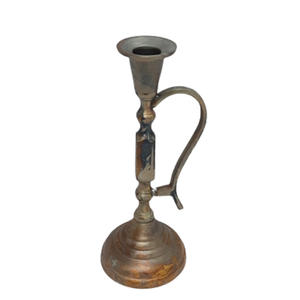 Bougeoir en aluminium pour décoration intérieure avec poignée nickelé Lot de 6 bougeoirs couleur argent de petite taille - Product Image 5