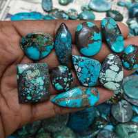 100% natürliche Tibet Türkis Cabochon Großhandels preis Lot Tibet Türkis Lose Edelsteine Für Schmuck herstellung Stein