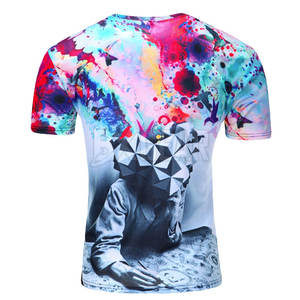 Camiseta para hombre de manga corta con estampado de sublimación a todo color, ropa de calle ligera apta para un estilo relajado - Product Image 2