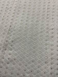 Material tejido de tela bordada Georgette de viscosa pura para niños Sherwani Koti Kurta estilo liso teñido para la memoria de las niñas - Product Image 4