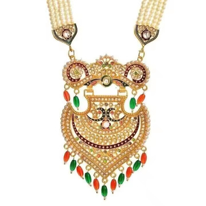 <b>Indian</b> Gold Plated AD CZ Long Ranihar Gold Plated <b>Necklace</b> Jewelry <b>Set</b> Party Wear for Girls Women - Product Image 1