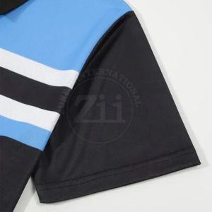 Sublimación personalizada en blanco Polo de secado rápido estilo 220G Jersey tela peso manga corta Polo para hombres - Product Image 5