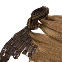 100 Porcentaje de cabello humano vietnamita Paquete de cabello de muestra gratuita de 10 pulgadas a 30 pulgadas de cabello vietnamita crudo en clip con estilo
