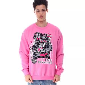 Sweat-shirt à capuche pour hommes, 100% coton rose à manches longues, logo imprimé personnalisé - Product Image 1