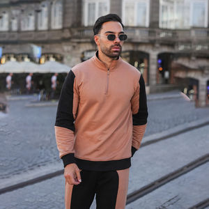 2025 Fleece Pullover Hoodies Set Personalizado Hombres Dos piezas Jogging 100% Algodón Logotipo personalizado Chándal transpirable para Unisex - Product Image 4