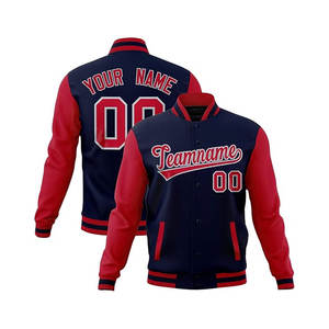 Veste universitaire Letterman personnalisée pour hommes avec numéro d'équipe cousu Service OEM disponible - Product Image 2