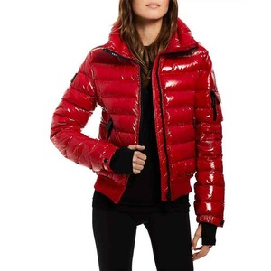 2025 Ladies Girls Genuine Shiny Sheep Skin Puffer Bubble Coat Women Fashion Summer Reversible Breathable <b>Canvas</b> Solid Pattern - Product Image 2