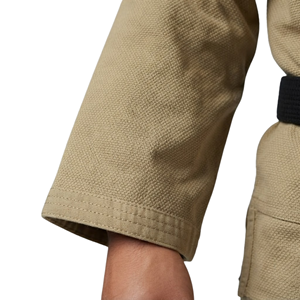 Kimono de judo Rohzen pour hommes, 100% coton, coupe classique, durable, léger, vêtements d'arts martiaux pour adultes, couleur unie, beige, noir - Product Image 6