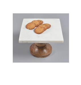 Wholesale Bulk Wooden & Marble Cake <b>Stand</b> for Wedding Decoration <b>Table</b> <b>Top</b> <b>Display</b> Handcrafted Modern Design New Arrival - Product Image 2