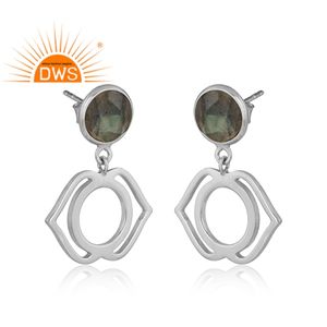 Pendientes colgantes de piedras preciosas de labradorita Natural de plata de ley fina de último diseño, joyería personalizada para mujer, regalo para ella - Product Image 2