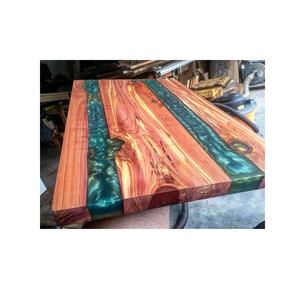 Bandeja de madera y resina epoxi hecha a mano, bandeja de madera de Acacia y resina de alta calidad con mango de Metal a precio asequible - Product Image 4