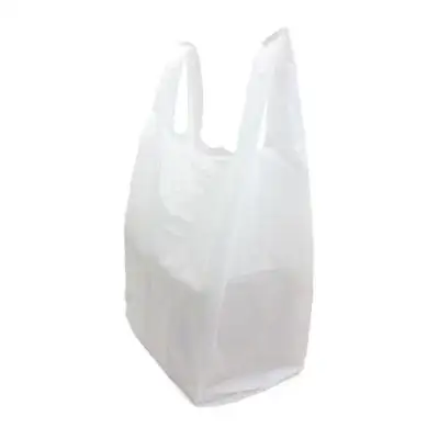 Plastic Shopping Bags Restaurant Grocery Bags 11.5" x 6.5" x 21" Thank You T-Shirt Bags