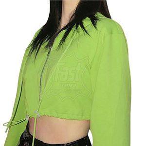 เสื้อครอปฮู้ดดี้ลำลอง สไตล์สตรีท คุณภาพสูง ออกแบบ OEM รับผลิตตามสั่ง - Product Image 4