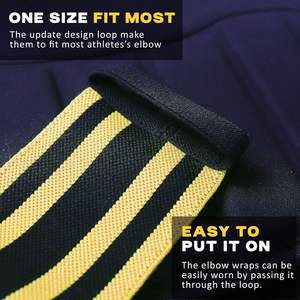 Powerlifting Coton Coudières Élastique Coude Protection Fitness Compression Wrap Powerlifting Gym Workout Personnalisable - Product Image 3