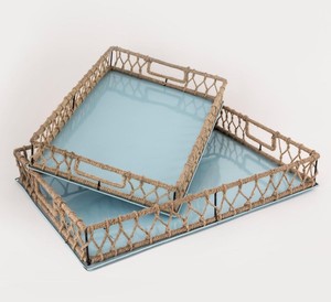 Plateaux miroir élégants vente en gros, fournitures de Restaurant et d'hôtel, breloques de rangement rondes, vanité en verre, plateaux décoratifs de service en métal doré - Product Image 5