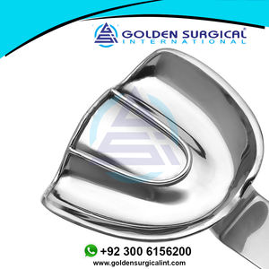 Plateau d'empreinte orthodontique moyen, prothèse complète, supérieure, en acier inoxydable massif, plateau d'empreinte endodontique édenté - Product Image 4