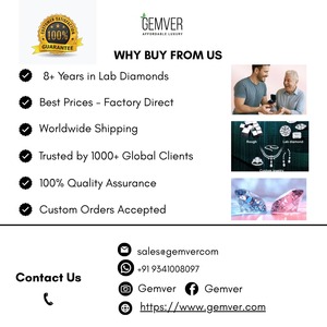 Bague de fiançailles halo en or 14 carats avec diamants taille émeraude et taille ronde de 1,5 ct cultivés en laboratoire pour femme - Product Image 6