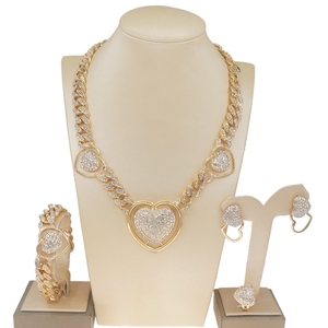 Zhuerrui <span class=keywords><strong>XOXO</strong></span> Set di collana di Design africano fatto a mano placcato in oro 18 carati nuovo classico bellissimo Set di gioielli X0138 - Product Image 6