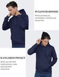 Men's Oversized Cotton <b>Fleece</b> Pullover Hoodie Winter Fashion Drop Shoulder <b>Sweatshirt</b> with Custom Logo Streetwear Style - Product Image 4