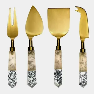 มีดหั่นชีสสีทองด้ามโลหะสีดำสำหรับห้องครัวและปาร์ตี้บ้านและคาเฟ่ - Product Image 5