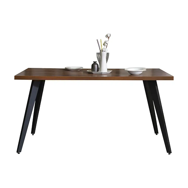 Table à manger industriel en bois et métal, 4 places, avec réglable, Table à manger, style moderne