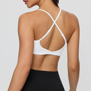 Sujetador deportivo para mujer, estilo europeo y americano, con soporte alto, tirantes ajustables y almohadillas extraíbles para correr y yoga (antichoque) - Product Image 3