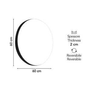 Espejo de Pared Redondo Moderno de 60 cm de Diámetro con Borde Pulido para Baño - Product Image 2