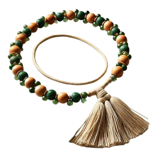 Venta caliente resina rústica madera Navidad guirnalda cuentas adornos navideños populares para sublimación en blanco - Product Image 2