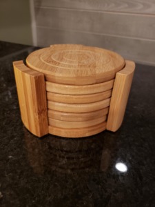 Lot de 6 sous-verres ronds en bambou brun clair Produits écologiques Fabriqués au Vietnam Décoration de table Vente en gros - Product Image 6