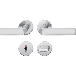Paquete de 12 Manijas Redondas Minimalistas de Acero Inoxidable 6204 para WC, Izquierda/Derecha, Juego de Rosetas FSB - Product Image 1
