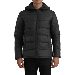 Factory Made Solid Black Color Men's Outdoor <b>Jacket</b> High Quality Polyester Fabric Quilted <b>Packable</b> Zipper Style Puffer <b>Jacket</b> - Product Image 3