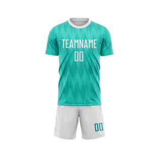 เสื้อฟุตบอลสีขาวพิมพ์ลายด้วยหมึกน้ำเสื้อเจอร์ซีย์ฟุตบอลออกแบบโลโก้ได้ตามต้องการ - Product Image 2