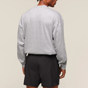 Directo de fábrica hecho hombres 100% algodón francés Terry suéter de gran tamaño Reglan manga Sudadera con capucha cuello redondo Top sudadera Unisex - Product Image 6