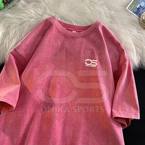 เสื้อยืดผ้าฝ้าย100% สำหรับผู้ชายย้อนยุคซักได้เสื้อยืดผ้าแอซิดแบบมีน้ำหนักเบาใส่สบายสำหรับผู้ชาย - Product Image 2