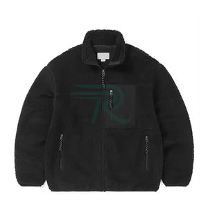 Razorts Men's Winter <b>Fleece</b> <b>Jacket</b> Stand Collar Zipper Closure Casual Loose Fit Windproof Waterproof Breathable Quick Dry Cotton - Product Image 1