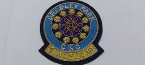 Etiquettes de vêtements en polyester tissées à la main de luxe élégantes, badges brodés en fil métallique, emblèmes, patchs pour vêtements, badges britanniques - Product Image 3