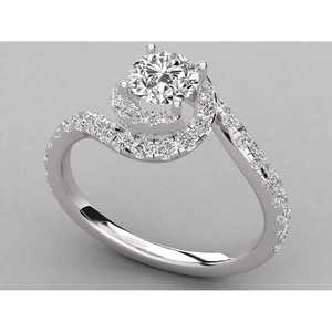 Bague solitaire en or 14 carats pour femmes avec diamant cultivé en laboratoire - Product Image 5