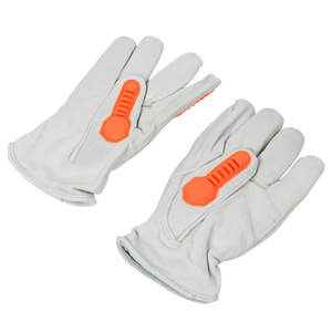 Gants de travail en cuir avec protection contre les chocs, gants de protection du travail, gants de couture en cuir avec pointes des doigts recouvertes de nitrile sablé, gants de sécurité - Product Image 5