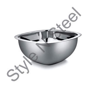 Bol de service salade de fruits préparation des aliments bol de service bol de mélange en verre acier inoxydable vente en gros forme carrée - Product Image 1