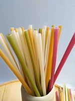 Pailles à boire en riz comestibles écologiques, durables, biodégradables, sans danger pour les enfants et les adultes